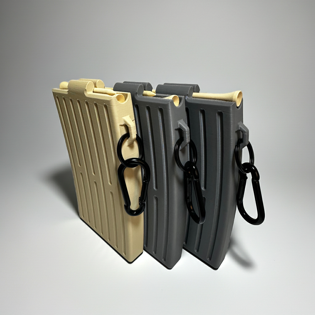 GTee-Magz | Tactical Golf Tee Dispenser – Grey or Desert Tan