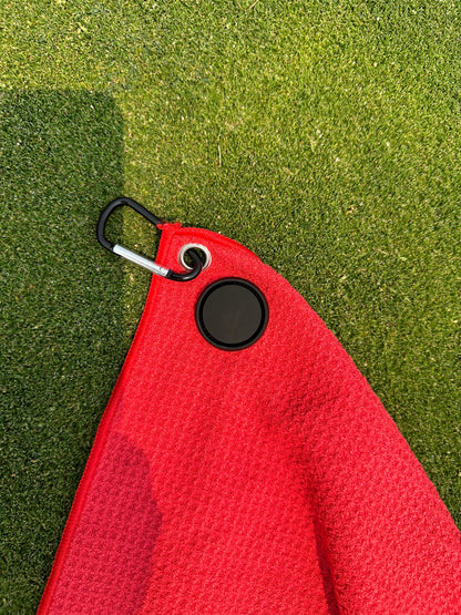 Embrace the Suck Golf Towel – Waffle Microfiber, Magnetic Clip & Club Brush