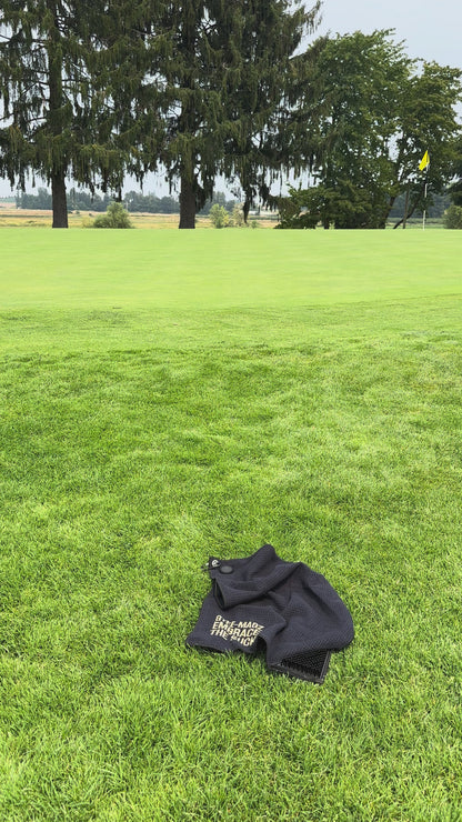 Embrace the Suck Golf Towel – Waffle Microfiber, Magnetic Clip & Club Brush